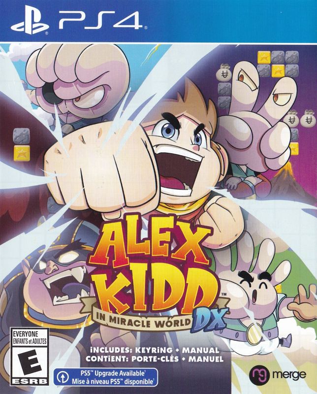 Alex Kidd in Miracle World DX box art for Playstation 5